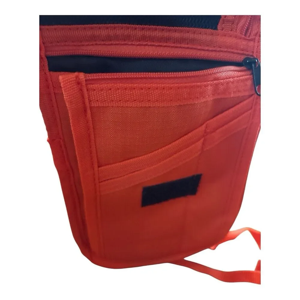 Travelocity Travel Bag Bright Orange Neck Wallet/Passport Holder